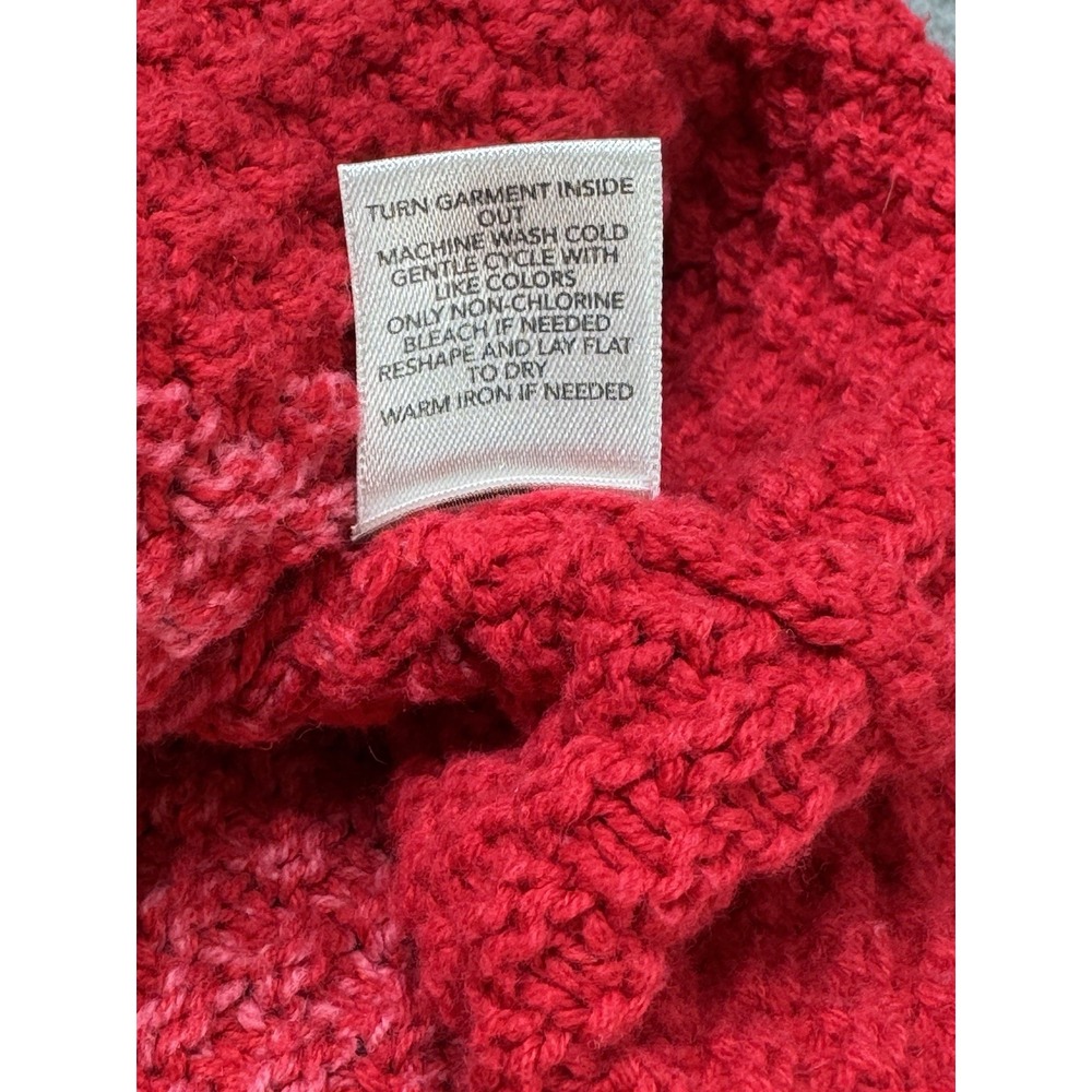 Christopher & Banks Sweater Tri-Color Reds/Pinks Size Large - Picture 8 of 9